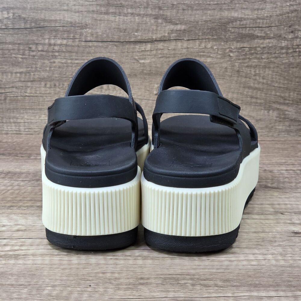 Reef Water Vista Higher Platform Women's Size 9 Black Cream Sandals - Picture 4 of 9